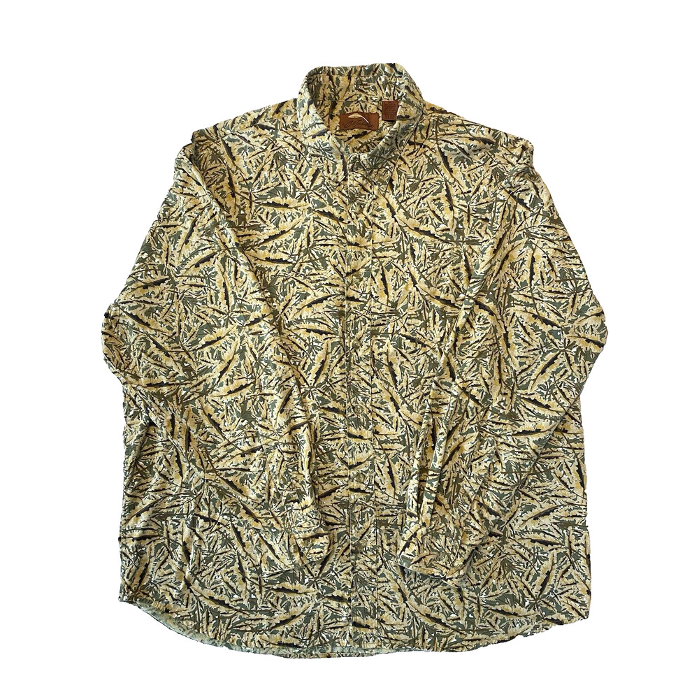 Men’s 2XL Forest Camo Shirt Bob Timberland Cotton Green brown